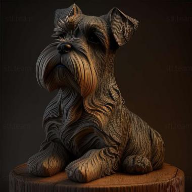 3D model Zwergschnauzer dog (STL)